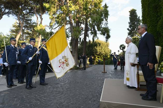 IPA89265424 - Italy, Rome, Vatican, October 3, 2026 Pope Leo XIV Pope Leo XIV celebrating Holy Mass for the Gendarmerie Corps in the Vatican Gardens, Vatican. Photo by VATICAN MEDIA Catholic Press Photo Copyright: xVATICANxMEDIA xCatholicxPressxPhotox xx IPA89265424