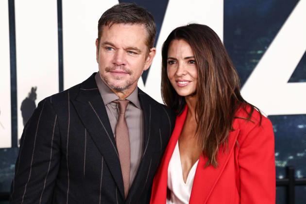 World Premiere Of Netflix s Animals WESTWOOD, LOS ANGELES, CALIFORNIA, USA - OCTOBER 01: Matt Damon and wife Luciana Barroso arrive at the World Premiere Of Netflix s Animals held at Westwood Village Theater on October 1, 2026 in Westwood, Los Angeles, California, United States. (Photo by Xavier Collin Image Press Agency)