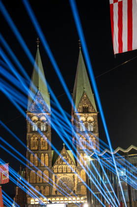 Celebrating German Unity Day in Bremen: German Unity Day 2026 celebrations, Bremen, October 3, 2026; Bremen, public festival, Fanta Vier concert, Illuminatin at the Schlachte, light Fanta4 + Illumination HB 3.10.26 LR-1530