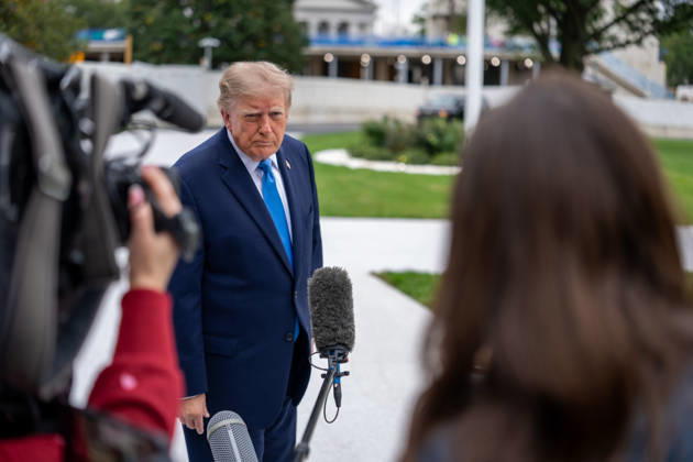 October 3, 2026, Washington, Dc, USA: President Donald Trump departs the White House for a trip to Dayton, OH on October 3, 2026. Washington USA - ZUMAl312 20261003_znp_l312_016 Copyright: xAndrewxLeydenx