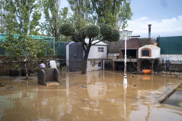 2 people killed as heavy rain hits parts of Spain BARCELONA, SPAIN - OCTOBER 4: Floodwaters submerge streets following severe torrential rainfall in Montornes del Valles, Barcelona, Spain on October 4, 2026. Heavy rains triggered widespread flooding across Catalonia, leaving at least two people dead and one missing as emergency services responded to widespread disruptions. Lorena Sopena Lopez Anadolu Barcelona Spain. Editorial use only. Please get in touch for any other usage.  Copyright: x2026xAnadoluxLorenaxSopenaxLopezx