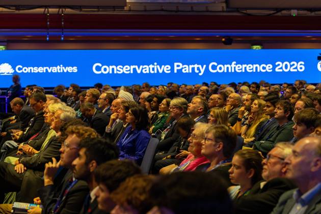 October 4, 2026, Birmingham, United Kingdom: Conservative Party Members listen to opening speeches on day one of the British Conservative Party annual conference at the International Convention Centre (ICC) in Birmingham.The British Conservative Party holds itâ€⠢s annual conference at the International Convention Centre (ICC) in Birmingham Birmingham United Kingdom - ZUMAs197 20261004_aaa_s197_153 Copyright: xPhilxLewisx