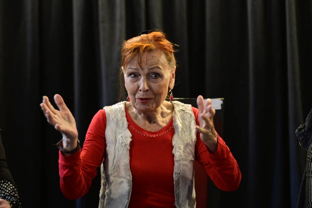 Sibylle Kuhne at the Ost West Kunstgespräche roundtable discussion in a salon format—a tribute to Ida Dehmel at the Literaturhaus Alte Synagoge in Görlitz, October 4, 2026 Copyright: xMatthiasxWehnertx