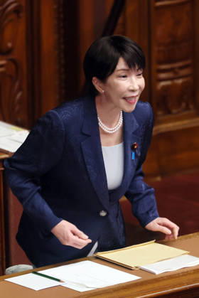 October 5, 2026, Tokyo, Japan - Japanese Prime Minister Sanae Takaichi arrives at Lower House s plenary session at the National Diet in Tokyo as she delivers her policy speech on Monday, October 5, 2026. The 69-day extraordinary Diet session will convene through December 12. (photo by Yoshio Tsunoda AFLO) aflo_353477579