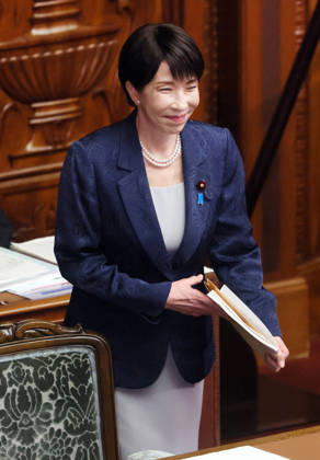 October 5, 2026, Tokyo, Japan - Japanese Prime Minister Sanae Takaichi arrives at Lower House s plenary session at the National Diet in Tokyo as she delivers her policy speech on Monday, October 5, 2026. The 69-day extraordinary Diet session will convene through December 12. (photo by Yoshio Tsunoda AFLO) aflo_353477586