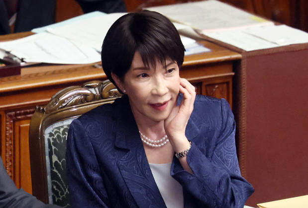 October 5, 2026, Tokyo, Japan - Japanese Prime Minister Sanae Takaichi smiles after she delivered her policy speech at Lower House s plenary session at the National Diet in Tokyo on Monday, October 5, 2026. The 69-day extraordinary Diet session will convene through December 12. (photo by Yoshio Tsunoda AFLO) aflo_353477593