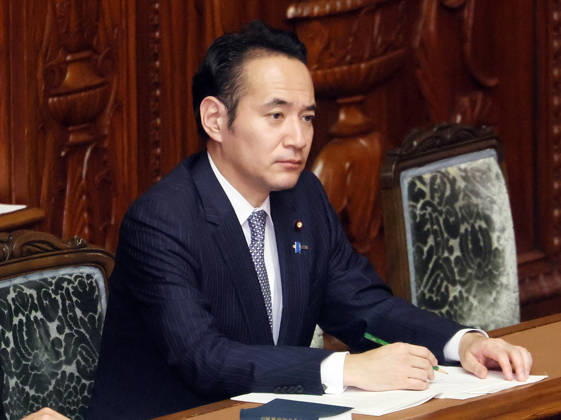October 5, 2026, Tokyo, Japan - Japanese Agriculture Minister Kazuo Yana listens to Prime Minister Sanae Takaichi s policy speech at Lower House s plenary session at the National Diet in Tokyo as she delivers her policy speech on Monday, October 5, 2026. The 69-day extraordinary Diet session will convene through December 12. (photo by Yoshio Tsunoda AFLO) aflo_353477606