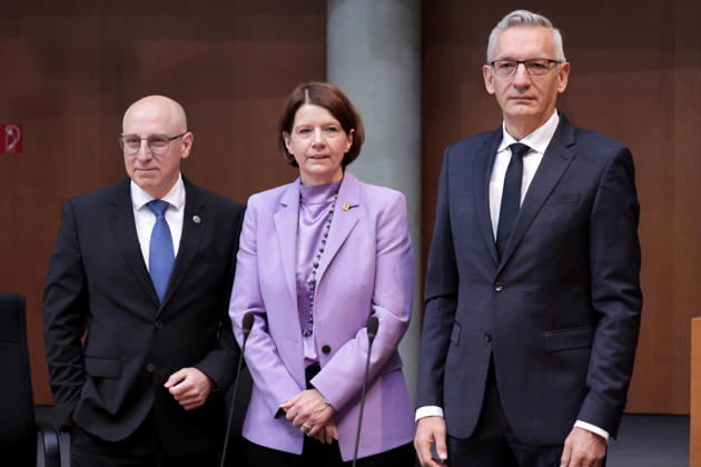 Sinan Selen, President of the Federal Office for the Protection of the Constitution; Martina Rosenberg, President of the MAD; Martin Jäger, President of the BND; Public Hearing of the Parliamentary Oversight Committee, Berlin, October 5, 2026