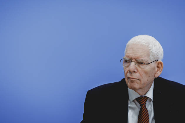 Josef Schuster, President of the Central Council of Jews in Germany, photographed during a press conference on the topic Resolutely Against Antisemitism: Expert Opinion on the Draft Law Criminalizing the Denial of Israel’s Right to Exist in Berlin, October 5, 2026, Berlin, Germany Copyright: xFlorianxGaertnerx