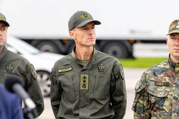 The meeting between Martynas Katelynas and Marcin Kierwinski at the Budzisko border checkpoint on October 5, 2026, in Budzisko Copyright: xTeodorasxBiliūnas BNSx
