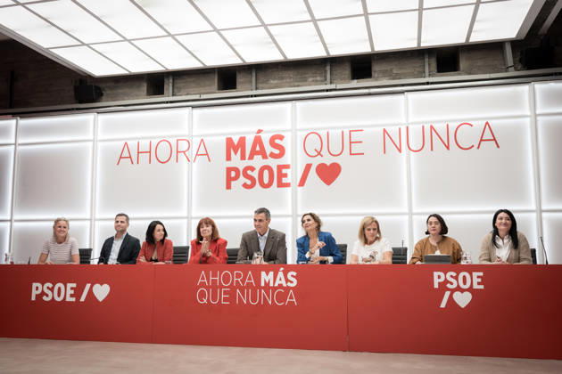 Sánchez Chairs the Meeting of the PSOE’s Federal Executive Committee The Prime Minister and Secretary-General of the PSOE, Pedro Sánchez, chairs the meeting of the PSOE’s Federal Executive Committee (CEF) at the PSOE headquarters in Ferraz on October 5, 2026, in Madrid, Spain. Sánchez announced today that he is dissolving Parliament and calling a general election for November 29. OCTOBER 5, 2026 Diego Radamé Madrid, Madrid, Spain  Copyright: xDiegoxRadamÃ sx 7823002