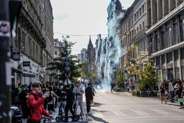 Student protests continue across France as up to 500 high schools close NANCY, FRANCE - OCTOBER 5: High school students stage a protest against current education conditions disrupt classes across the country in Nancy, France on October 5, 2026. Demonstrators pushed for expanded resources, improved school maintenance, smaller class sizes, and strategies to tackle staffing shortages. The countrywide action disrupted learning at roughly 400 to 500 high schools, which experienced full or partial class suspensions. Muhammed Said Tako Anadolu Nancy France. Editorial use only. Please get in touch for any other usage. Copyright: x2026xAnadoluxMuhammedxSaidxTakox