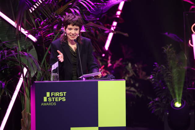 FIRST STEPS 2026 Götz George Young Talent Award Winner Georgia Rushton in EGGSHELLS on stage at the FIRST STEPS 2026 awards ceremony at the Theater des Westens in Berlin Copyright: xEventpressxFuhrx