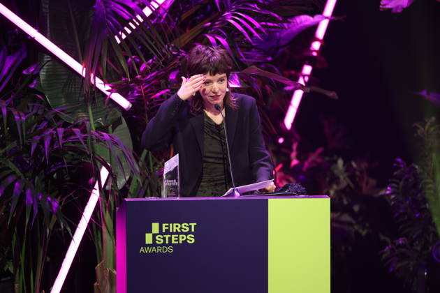FIRST STEPS 2026 Götz George Young Talent Award Winner Georgia Rushton in EGGSHELLS on stage at the FIRST STEPS 2026 awards ceremony at the Theater des Westens in Berlin Copyright: xEventpressxFuhrx