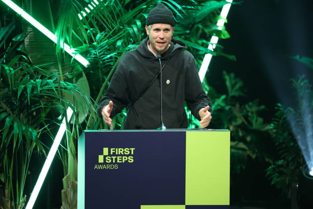 FIRST STEPS 2026 Documentary Film: Hans Block s Acceptance Speech at the FIRST STEPS 2026 Awards Ceremony on Stage at the Theater des Westens in Berlin Copyright: xEventpressxFuhrx