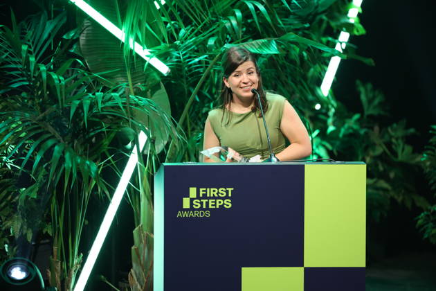 FIRST STEPS 2026 Documentary Film Winner: *WAS AN EMPFINDSAMKEIT BLEIBT* by Daniela Magnani HuÌˆller; Award Ceremony on Stage at the FIRST STEPS 2026 Awards at the Theater des Westens in Berlin Copyright: xEventpressxFuhrx