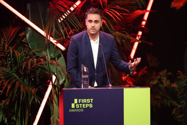 FIRST STEPS 2026 No Fear Bernd Eichinger Award: Winning Film *VOM BÖSEN BLICK*, produced by Justus Hagemann. Award presentation on stage at the FIRST STEPS 2026 ceremony at the Theater des Westens in Berlin Copyright: xEventpressxFuhrx