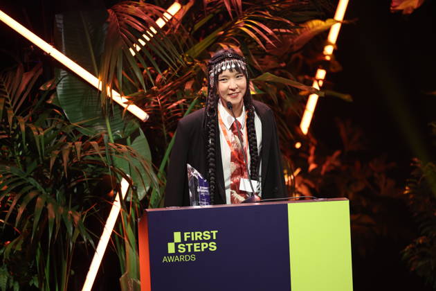 FIRST STEPS 2026 Short Steps Winner: QAMAJAI by Yerkezhan Sabitbekova Award ceremony on stage at the FIRST STEPS 2026 awards ceremony at the Theater des Westens in Berlin Copyright: xEventpressxFuhrx