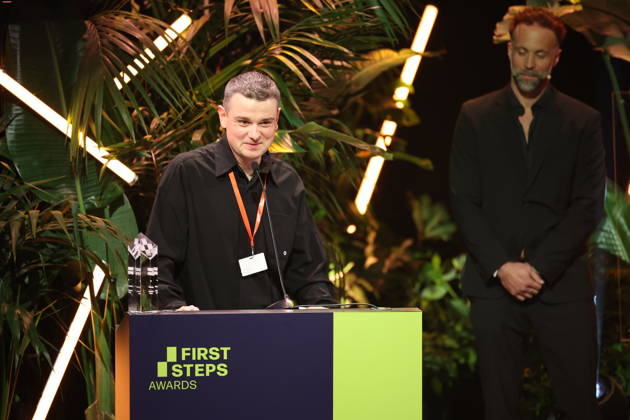FIRST STEPS 2026 Medium-Length Feature Film: Winning Film *HASENFUSS* by Maximilian Conway; Award Ceremony on Stage at the FIRST STEPS 2026 Awards at the Theater des Westens in Berlin Copyright: xEventpressxFuhrx