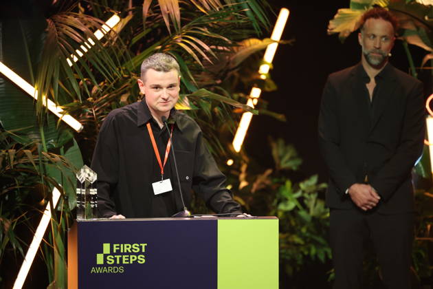 FIRST STEPS 2026 Medium-Length Feature Film: Winning Film *HASENFUSS* by Maximilian Conway; Award Ceremony on Stage at the FIRST STEPS 2026 Awards at the Theater des Westens in Berlin Copyright: xEventpressxFuhrx