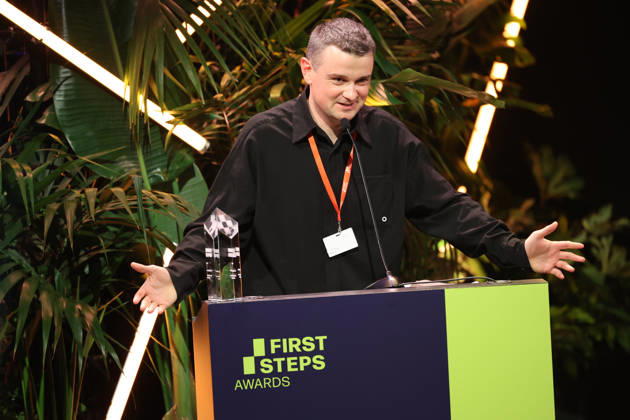 FIRST STEPS 2026 Medium-Length Feature Film: Winning Film *HASENFUSS* by Maximilian Conway; Award Ceremony on Stage at the FIRST STEPS 2026 Awards at the Theater des Westens in Berlin Copyright: xEventpressxFuhrx