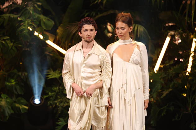 FIRST STEPS 2026 Hosts Malaya and Maximilian present awards on stage at the FIRST STEPS 2026 awards ceremony at the Theater des Westens in Berlin Copyright: xEventpressxFuhrx