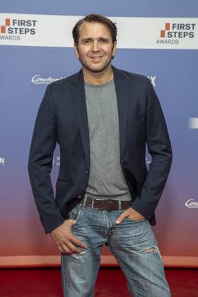 ABB FIRSTSTEPS: Pierre Kiwitt walks the red carpet at the 2026 FIRST STEPS Awards ceremony at the Theater des Westens on October 5, 2026, in Berlin, Germany