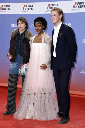 Greta Krämer, Mariama Jobe, and Jona Levin Nicolai at the 27th First Steps Awards ceremony in 2026 at the Theater des Westens in Berlin, October 5, 2026 Foto:xN.xKubelkax xFuturexImagex first_steps_6052