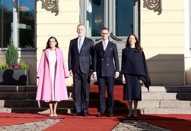 06-10-2026 Finland Queen Letizia and King Felipe with President Alexander Stubb and Suzanne Innes-Stubb during the official welcoming ceremony marking the start of the statevisit to Finland. Â Copyright: xPPEx