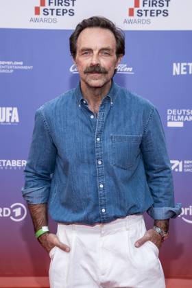 ABB FIRSTSTEPS: Aleksandar Jovanovic walks the red carpet at the 2026 FIRST STEPS Awards ceremony at the Theater des Westens on October 5, 2026, in Berlin, Germany