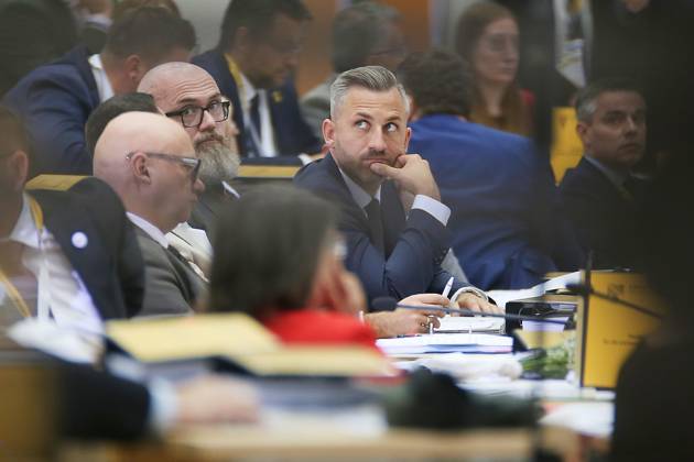 Magdeburg, Saxony-Anhalt, Germany, October 6, 2026: Constituent session of the state parliament; Hans Thomas Tillschneider (AfD) and Ulrich Siegmund (AfD) Copyright: xdtsxNachrichtenagenturx dts_137246