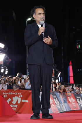 Director Alejandro Gonzalez Inarritu speaks during the Digger Japan premiere on October 6, 2026, in Tokyo, Japan. The duo met with enthusiastic fans and signed autographs on the red carpet in the heart of Tokyo s Ginza district. aflo_353758986