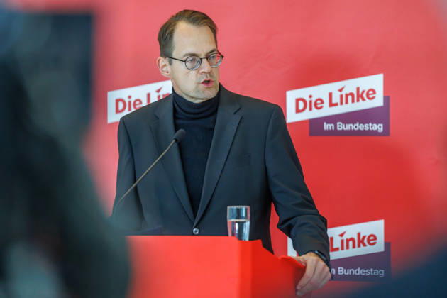 Statement by The Left: Soeren Pellmann during a statement by The Left on October 6, 2026, in Berlin, Berlin, Berlin, Germany, Reichstag