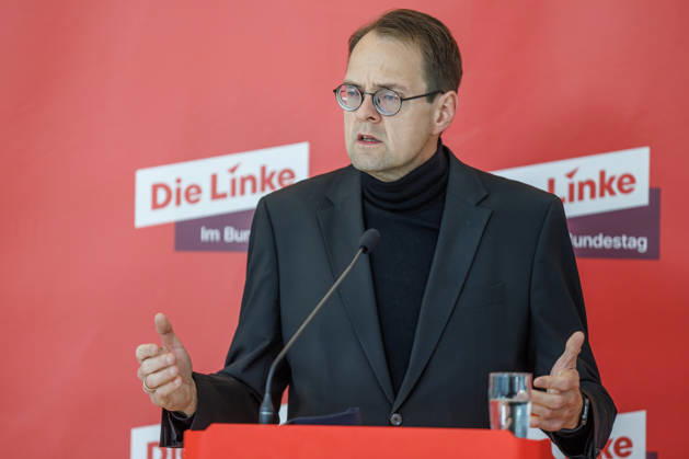 Statement by The Left: Soeren Pellmann during a statement by The Left on October 6, 2026, in Berlin, Berlin, Berlin, Germany, Reichstag