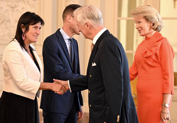 King Philippe and Queen Mathilde receive the Belgian athletes (2025-2026) BRUSSELS, BELGIUM - OCTOBER 06 : King Philippe and Queen Mathilde are hosting a reception at Laeken Castle for Belgian athletes who have distinguished themselves over the past two years. Among them are athletes who have won a medal at a European or World Championship in an Olympic or Paralympic sport, as well as those who have achieved an exceptional performance on the world stage with Rob Beenders (Minister for Consumer Protection, the Fight against Social Fraud, the Disabled and Equal Opportunities (VOORUIT)) & Minister Jacqueline Galant on October 6, 2026 in Brussels, Belgium, 06 10 2026 Brussels Belgium  Copyright: xDidierxLebrunx