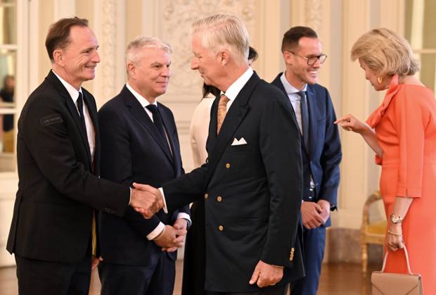 King Philippe and Queen Mathilde receive the Belgian athletes (2025-2026) BRUSSELS, BELGIUM - OCTOBER 06 : King Philippe and Queen Mathilde are hosting a reception at Laeken Castle for Belgian athletes who have distinguished themselves over the past two years. Among them are athletes who have won a medal at a European or World Championship in an Olympic or Paralympic sport, as well as those who have achieved an exceptional performance on the world stage with Rob Beenders (Minister for Consumer Protection, the Fight against Social Fraud, the Disabled and Equal Opportunities (VOORUIT)) & Minister Jacqueline Galant & Jean Michel Saive on October 6, 2026 in Brussels, Belgium, 06 10 2026 Brussels Belgium  Copyright: xDidierxLebrunx