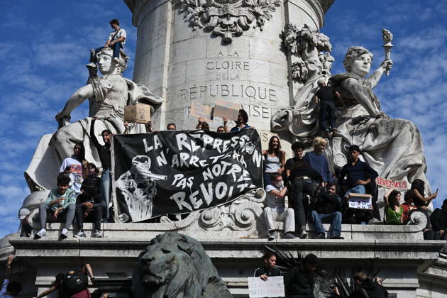 Student trade union organisations called for a secondary school protest on 6 October 2026 in Paris to demand more resources for secondary schools. - 06 10 2026 - France Ile-de-France (region) Paris - JulienxMattiax xLexPictorium LePictorium_0341915