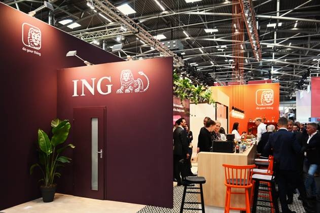 EXPO REAL 2026 is currently taking place at the Messe München exhibition grounds. It is Europe’s largest international trade fair for real estate, investment, and infrastructure. Photo: ING booth. ING, originally ING DiBa, is the largest dire