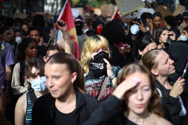 Student Demonstration - Paris Students are gathering at Gare de Lyon to protest against the current state of public education, once again, on October 6, 2026, in Paris, France. Today’s march is planned to go from Gare de Lyon to Place de la République. Photo by Raphael Lafargue ABACAPRESS.COM Paris France Copyright: xLafarguexRaphael ABACAx