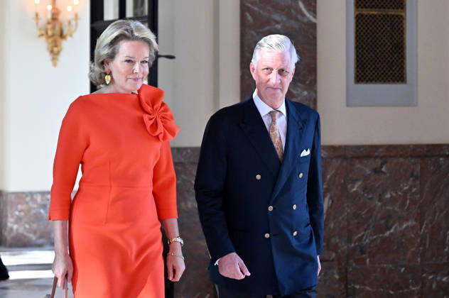 King Philippe and Queen Mathilde of Belgium receive athletes at Laeken Castle BRUSSELS, BELGIUM - OCTOBER 06: King Philippe (R) and Queen Mathilde (L) of Belgium receive Belgian athletes who have achieved significant sporting success over the past two years at the Royal Castle of Laeken in Brussels, Belgium, on October 06, 2026. The reception brings together athletes who won medals at European and world championships in Olympic and Paralympic disciplines, as well as athletes who delivered outstanding performances on the international stage. Dursun Aydemir Anadolu Brussels Belgium. Editorial use only. Please get in touch for any other usage.  Copyright: x2026xAnadoluxDursunxAydemirx