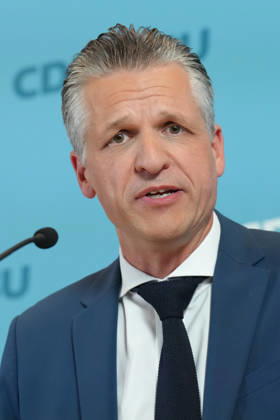 CDU and CSU Press Conference Ahead of the Parliamentary Group Meeting: A Portrait of Thorsten Frei (CDU) During a Press Statement Ahead of the CDU and CSU Parliamentary Group Meeting in the German Bundestag, Berlin, October 6, 2026, Berlin, Berlin, Germany