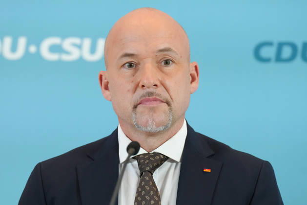 CDU and CSU Press Conference Ahead of the Parliamentary Group Meeting: A Portrait of Alexander Hoffmann (CSU) During a Press Statement Ahead of the Parliamentary Group Meeting at the German Bundestag, Berlin, October 6, 2026, Berlin, Berlin, Germany
