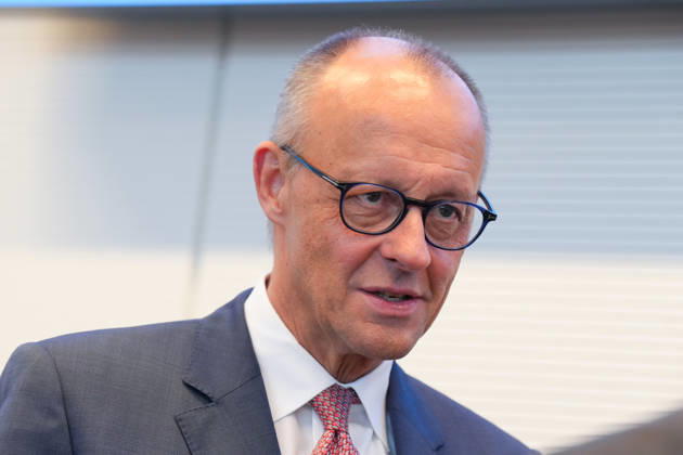 Opening photos from the CDU parliamentary group meeting: Chancellor Friedrich Merz, a portrait of the CDU, at the start of the parliamentary group meeting of the CDU CSU parliamentary group in the German Bundestag, Berlin, October 6, 2026, Berlin, Berlin, Germany
