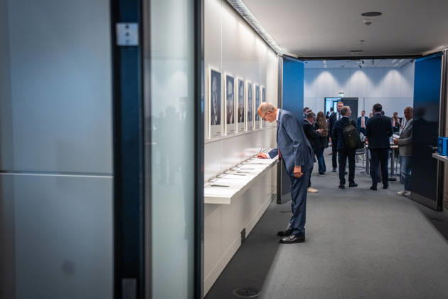 Chancellor Friedrich Merz signs the attendance sheet before the CDU and CSU caucus meeting CDU and CSU caucus meeting in the German Bundestag, Berlin, Berlin, Germany, Bundestag