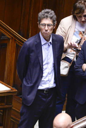 IPA89365000 - Rome, Chamber of Deputies: Electoral Law, explanations of vote, and vote of confidence on Article 1; pictured: Riccardo Magi on a hunger strike  Copyright: xSTEFANOxCAROFEIx xSTEFANOxCAROFEIx xFOTOGRAMMAx IPA89365000