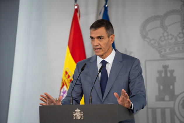 IPA89366903 - MADRID, SPAIN. October 6, 2026. Spanish Prime Minister Pedro Sanchez during a press conference at the Moncloa, one day after announcing new early general elections for November 29.  Copyright: xFrancescoxMilitelloxMirtox xx IPA89366903