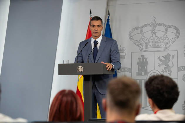 IPA89366895 - MADRID, SPAIN. October 6, 2026. Spanish Prime Minister Pedro Sanchez during a press conference at the Moncloa, one day after announcing new early general elections for November 29. Copyright: xFrancescoxMilitelloxMirtox xx IPA89366895