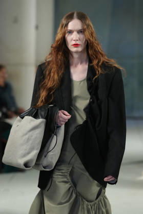 PFW - Litkovska Runway A model walks the runway during the Litkovska Womenswear Spring Summer 2027 show as part of the Paris Fashion Week on October 6, 2026 in Paris, France. Photo by Alain-Gil Gonzalez ABACAPRESS.COM Paris France  Copyright: xGonzalezxAlain-Gil ABACAx