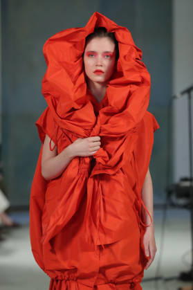 PFW - Litkovska Runway A model walks the runway during the Litkovska Womenswear Spring Summer 2027 show as part of the Paris Fashion Week on October 6, 2026 in Paris, France. Photo by Alain-Gil Gonzalez ABACAPRESS.COM Paris France  Copyright: xGonzalezxAlain-Gil ABACAx