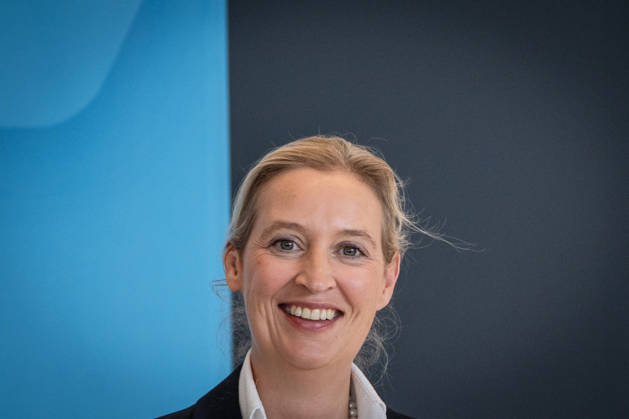 Alice Weidel, AfD Party and Parliamentary Group Chair Press statement by the two party chairs and parliamentary group chairs of the AfD before the start of the parliamentary group meeting in the German Bundestag, Berlin, Berlin, Germany, Bundestag